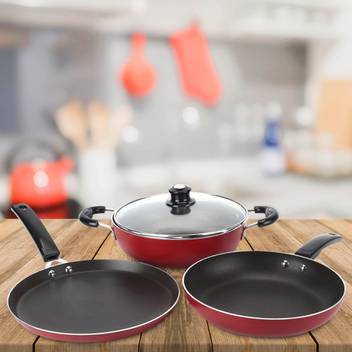 Flipkart Smartbuy Induction Bottom Cookware Set Of 3 Price In India Buy Flipkart Smartbuy Induction Bottom Cookware Set Of 3 Online At Flipkart Com