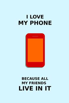 I Love My Phone Wall Art Poster Fine Art Print Art Paintings