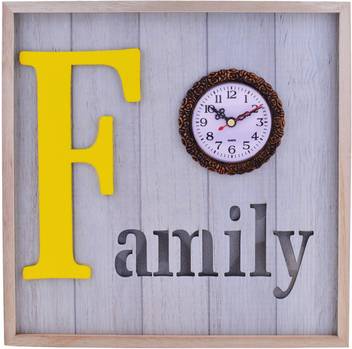 Archies Wooden Wall D Cor With Decorative Small Wall Clock Design