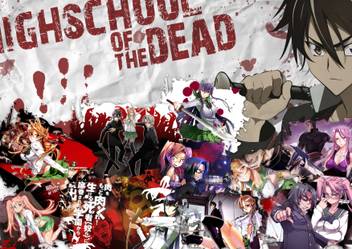 Wallpaper Athah Anime Highschool Of The Dead Yuriko Takagi Souichiro Takagi Free
