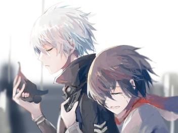 Athah Anime Tokyo Ghoul White Hair Man Ken Kaneki Touka Kirishima Girl Short Hair 13 19 Inches Wall Poster Matte Finish Paper Print Animation Cartoons Posters In India Buy Art