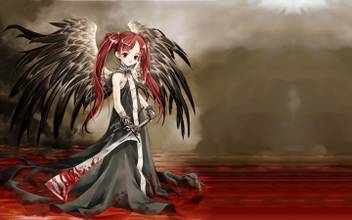 Athah Anime Aquarian Age Angel Sword Blood Dark 13 19 Inches Wall