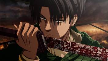 Athah Anime Attack On Titan Blood Sword Attack On Titan Levi