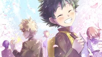 Athah Anime My Hero Academia Katsuki Bakugou Izuku Midoriya Ochako Uraraka Tenya Iida Toshinori Yagi 13 19 Inches Wall Poster Matte Finish Paper Print Animation