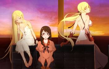 Athah Anime Monogatari Series Shino Aburame Tsubasa Hanekawa Monogatari Kizumonogatari Kiss Shot Acerola Orion Heart Under Blade Shinobu Oshino 13 19 Inches Wall Poster Matte Finish Paper Print Animation Cartoons Posters In India Buy