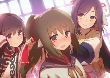 Athah Anime Utawarerumono Kuon Nekone Rurutie Long Hair Ponytail