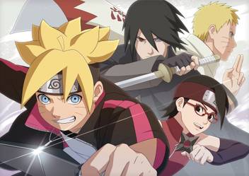 Athah Anime Boruto Sarada Uchiha Boruto Uzumaki Sasuke Uchiha Naruto Uzumaki 13 19 Inches Wall Poster Matte Finish Paper Print Animation Cartoons Posters In India Buy Art Film Design Movie