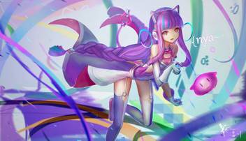 Athah Anime Unknown Cat Girl Girl Headphones 13 19 Inches Wall