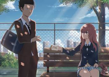 Wallpaper Athah Anime Koe No Katachi Shouko Nishimiya Shouya Ishida 13 19 For Free
