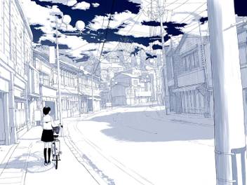 Athah Anime Original Girl Bicycle School Uniform Skirt Drawing Building 13 19 Inches Wall Poster Matte Finish Paper Print Animation Cartoons Posters In India Buy Art Film Design Movie Music,Side Profile Man Side View Drawing