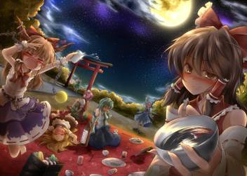 Athah Anime Touhou Reimu Hakurei Cirno Marisa Kirisame Suika Ibuki Sanae Furukawa Youmu Konpaku Kasen Ibaraki 13 19 Inches Wall Poster Matte Finish Paper Print Animation Cartoons Posters In India