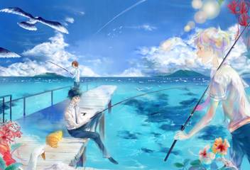 Get Wallpaper Athah Anime Tsuritama Haru Sanada Yuki Usami Natsuki 13 19 Inches For Android Free