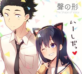 Wallpaper Athah Anime Koe No Katachi Shouya Ishida Naoka Ueno 13 19 Inches HD