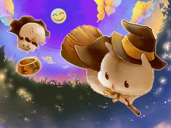 Athah Anime Original Poro Hamster Pumpkin Moon Cape 13 19 Inches