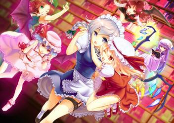 Athah Anime Touhou Koakuma Flandre Scarlet Remilia Scarlet Patchouli Knowledge Sakuya Izayoi Hong Meiling 13 19