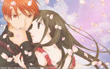 Athah Anime Fruits Basket Kyo Sohma Tohru Honda Hug Love Sakura