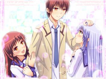 Wallpaper Athah Anime Angel Beats Kanade Tachibana Yuzuru Otonashi Hatsune For iPhone Free