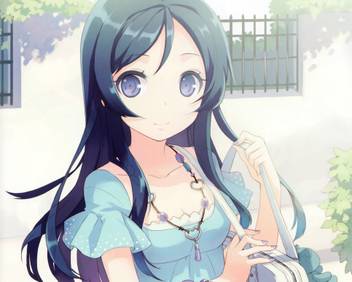 Athah Anime Oreimo Ayase Aragaki Long Hair Blue Hair Dress