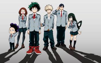Athah Anime My Hero Academia Izuku Midoriya Minoru Mineta Tenya Iida Tsuyu Asui Ochako Uraraka Katsuki Bakugou 13 19 Inches Wall Poster Matte Finish Paper Print Animation Cartoons Posters In India