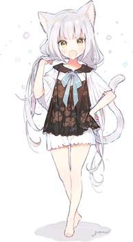 Athah Anime Original White Hair Dress Yellow Eyes Long Hair 13 19