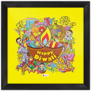 Diwali Special Item Festival Decorations Items Diwali Gifts For Family Wall Frames Poster With Frame S Psfswbk01sq08 Diw16155 Paper Print Decorative Posters In India Buy Art Film Design Movie Music Nature And Educational