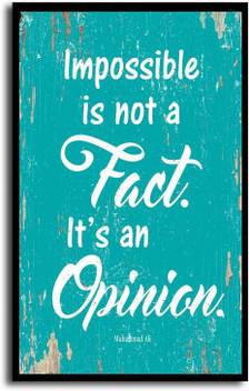 Pixelartz Impossible Is Not A Fact It S An Opinion Muhammad Ali Quote Poster 3d Poster Quotes Motivation Posters In India Buy Art Film Design Movie Music Nature And