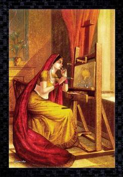 Janki Online Modern Art Canvas Rajasthani Large Glass Wall