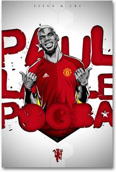 Manchester United F C Wall Poster Paul Pogba Fan Art Hd Quality Football Poster Paper Print Decorative Posters In India Buy Art Film Design Movie Music Nature And
