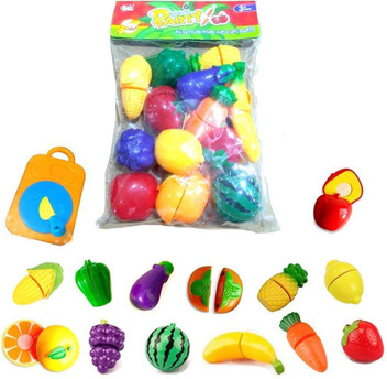 fruit vegetables velcro cutting toy set