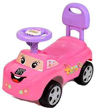 pink ride on push car