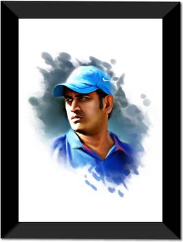 Ms Dhoni Wall Poster Frame Fine Art Print Personalities Posters