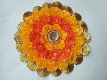 Mk Soft Plastic And Canvas Artificial Marigold Flower Rangoli Mat With Golden Gota Work And Lite Candle Holder Rangoli Stencil Price In India Buy Mk Soft Plastic And Canvas Artificial Marigold This coming sunday rangoli bring those actors who are writers too. inr