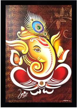 Vintan Lord Ganesha Ganpati Matte Texture Uv Effect Non Breakabel