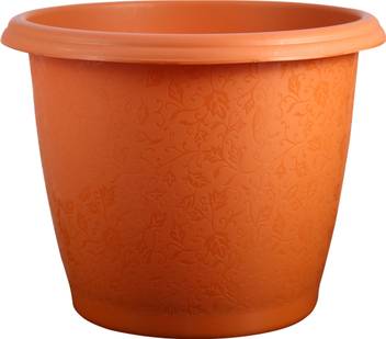 Divine Tree Round Plastic Flower Pots Plants For Garden Indoor Outdoor Gardening Pots Pack Of 1 Terracotta 8x8x6 Inch Plant Container Set Price In India Buy Divine Tree Round Plastic Flower