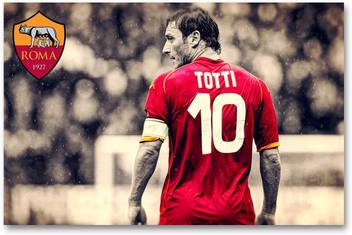A S Roma Football Club Wall Poster Francesco Totti Hd Quality