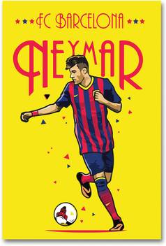 Fc Barcelona Wall Poster Neymar Fan Art Hd Quality Football Poster Paper Print Sports Posters In India Buy Art Film Design Movie Music Nature And Educational Paintings Wallpapers At Flipkart Com