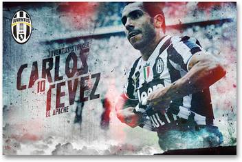 Juventus Football Club Wall Poster Carlos Tevez Hd