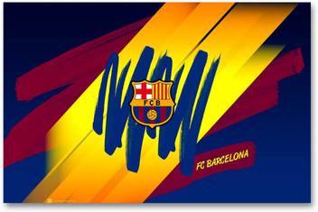 Barcelona Football Club Wall Poster Logo Fan Art Hd Quality