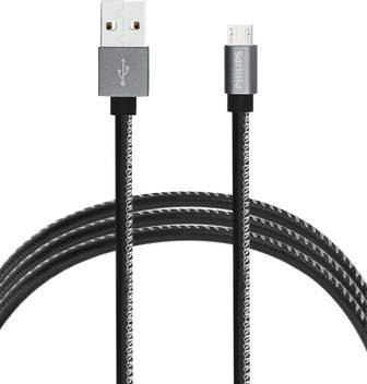 Philips Dlc2518b Leather Braided 5 A 1 2 M Poly Etheline Micro Usb Cable Philips Flipkart Com