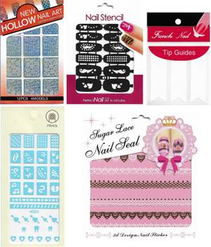 Style Craze Nail Art Stickers 3d Sticker Nail Stencil Nail Tip Guides Pack Of 5 Price In India Buy Style Craze Nail Art Stickers 3d Sticker Nail Stencil Nail Tip Guides