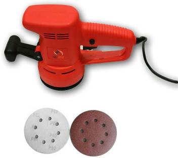 TOOLSCENTRE Powerful 420W Rotary Sander ,Orbital,Buffer,Polisher for Motorbikes,Cars,Wood Metal Polishing Kit with Combo – Red