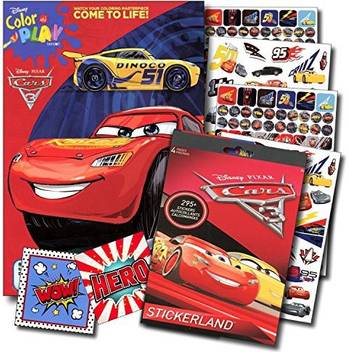 Disney Studios Disney Cars 3 Coloring Book And Stickers Super Set Bundle Disney Cars Coloring Book With Disney Cars Stickers Specialty Jumbo Disney Cars 3 Coloring Book And Stickers Super