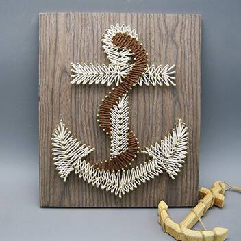 Genrc E M String Art Anchor Handmade Diy Decoration Wood String