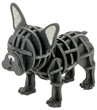 Magnote Jigzle French Bull 3d Paper Puzzle Diy Kit Laser Cut