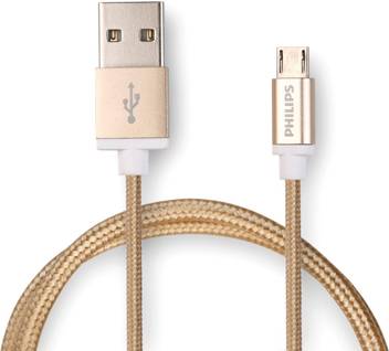 Philips Dlc2518g 120 Cm Original Nylon Braided Micro Usb 5 A 1 2 M Nylon Micro Usb Cable Philips Flipkart Com
