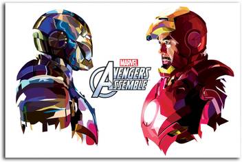 Superheroes Poster Iron Man Tony Stark Fan Art Avengers Large Size Poster Hd Quality 36 Inches