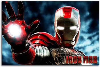 Avengers Poster Iron Man Superheroes Large Size Poster Hd Quality 36 Inches X 24 Inches 92 Cms X 61 Cms Fine Art Print Animation Cartoons