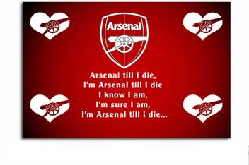 Arsenal Football Club Poster Team Quotes Large Size Poster Hd Quality Sports Poster 36 Inches X 24 Inches 92 Cms X 61 Cms Fine Art Print Sports