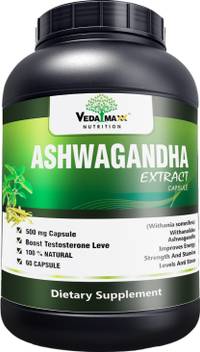 Veda Maxx Ashwagandha Extract Withania Somnifera With Withanolides Natural 100 Whole Food Vegetarian Tablet For