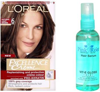 Pinkroot Hair Serum With L Oreal Natural Light Brown No 6 170gm Price In India Buy Pinkroot Hair Serum With L Oreal Natural Light Brown No 6 170gm Online At Flipkart Com